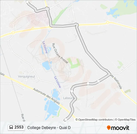 2553 Bus Line Map