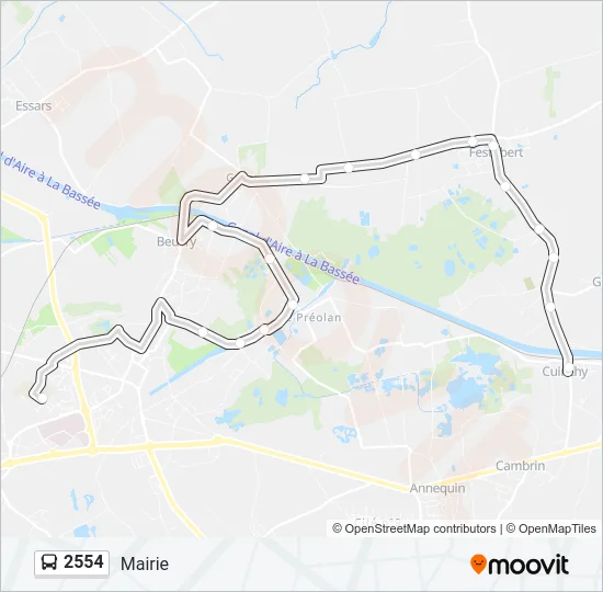 2554 Bus Line Map