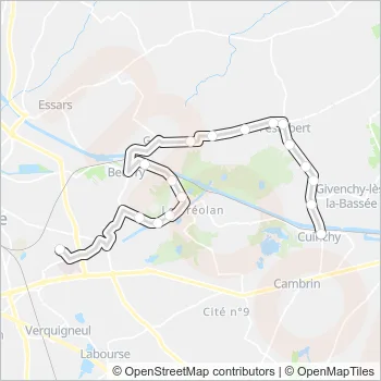 2554 Bus Line Map