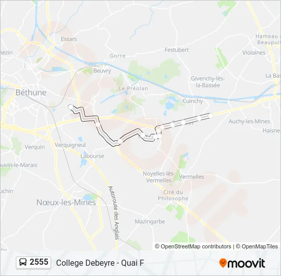 2555 Bus Line Map