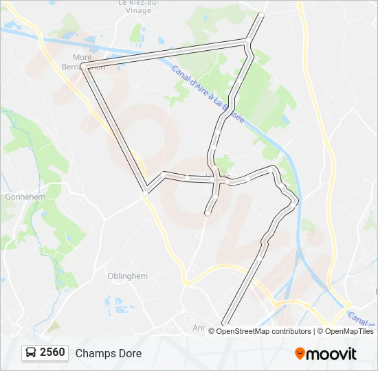2560 Bus Line Map