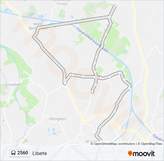 2560 bus Line Map