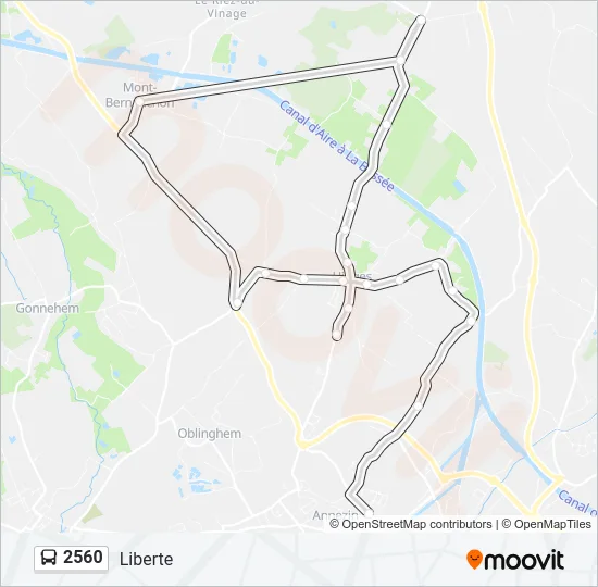 2560 Bus Line Map