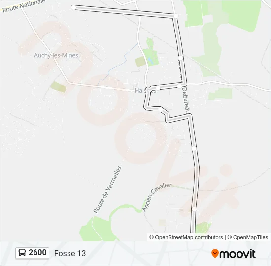2600 Bus Line Map