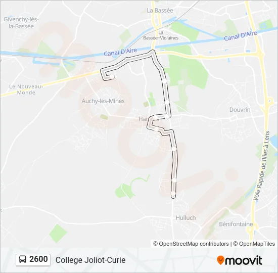 2600 Bus Line Map