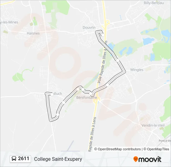2611 Bus Line Map