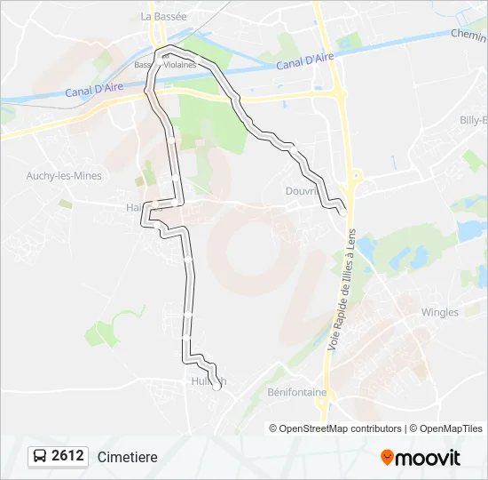 2612 Bus Line Map