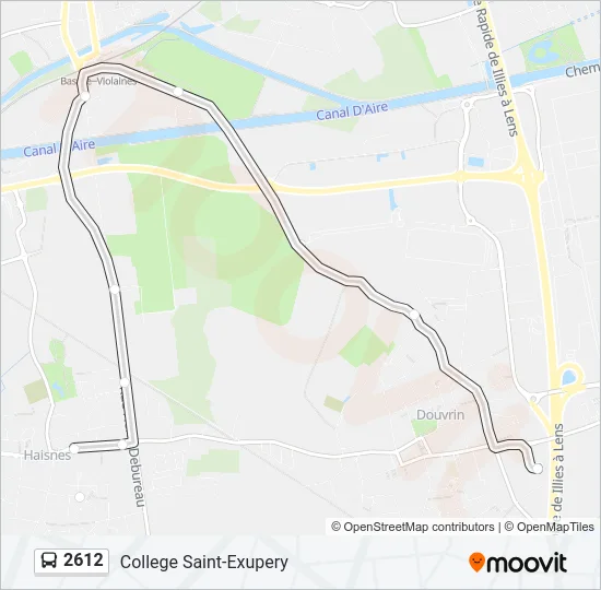 2612 Bus Line Map