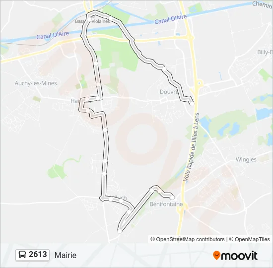 2613 Bus Line Map