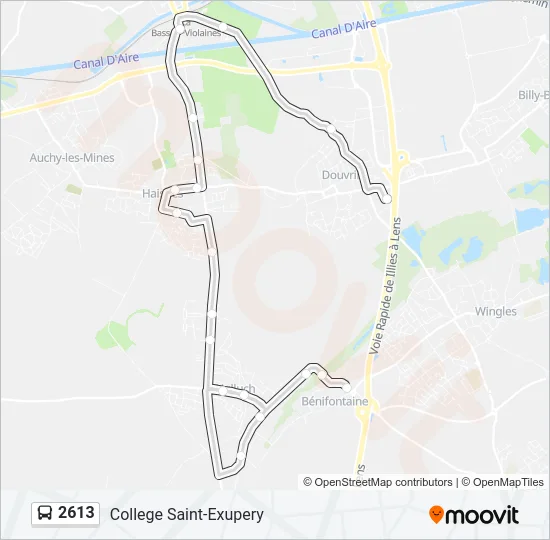2613 Bus Line Map