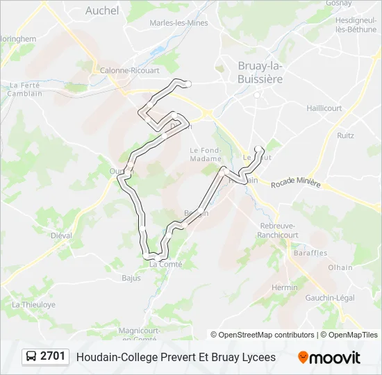 2701 Bus Line Map