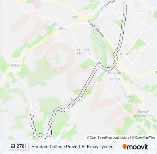 2701 Bus Line Map