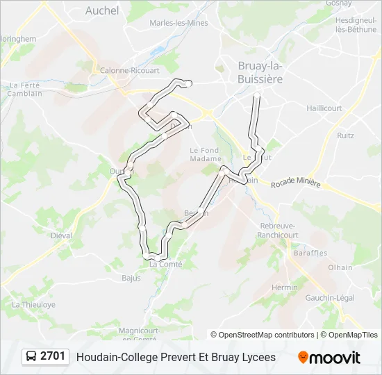 2701 Bus Line Map