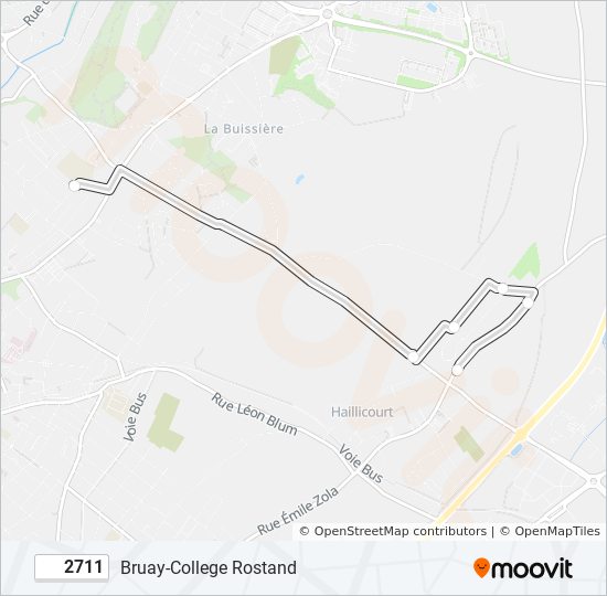 Mapa de 2711 de autobús