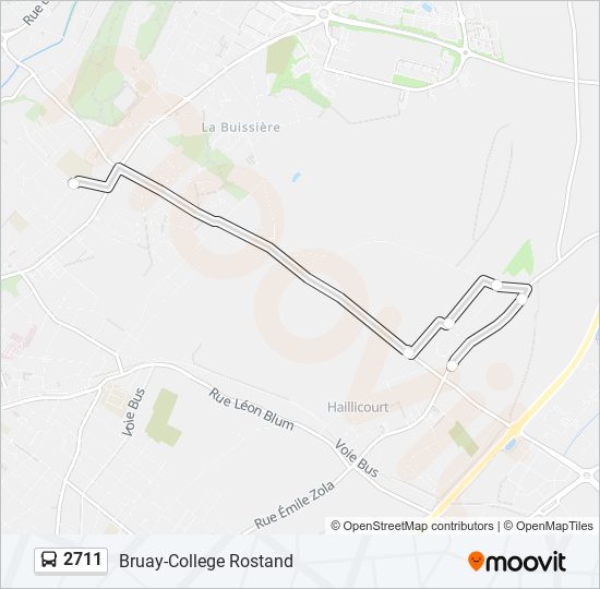 2711 bus Line Map