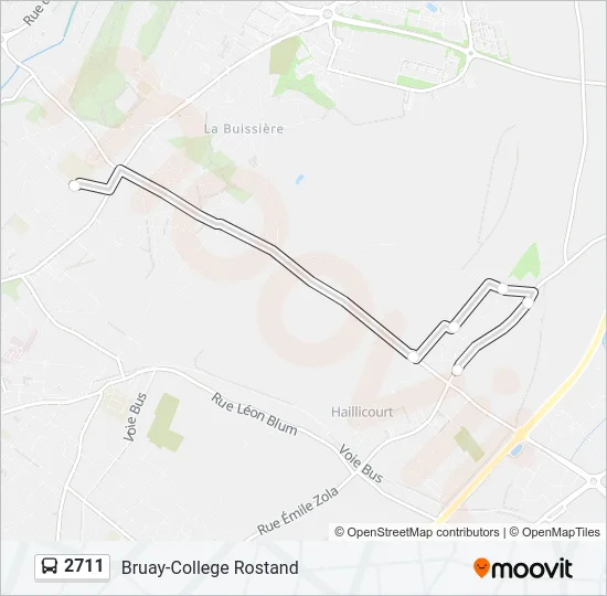 2711 Bus Line Map