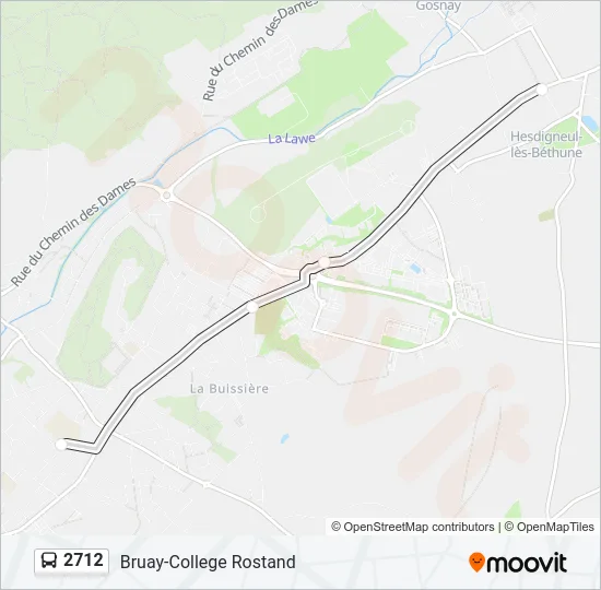 2712 Bus Line Map
