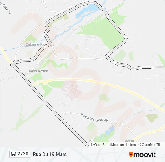2730 Bus Line Map