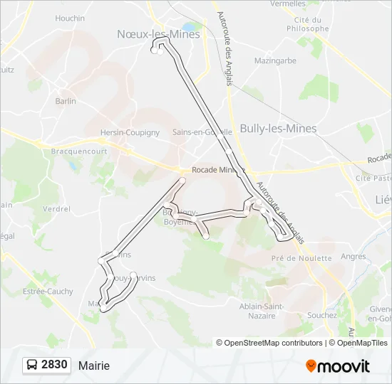 2830 Bus Line Map