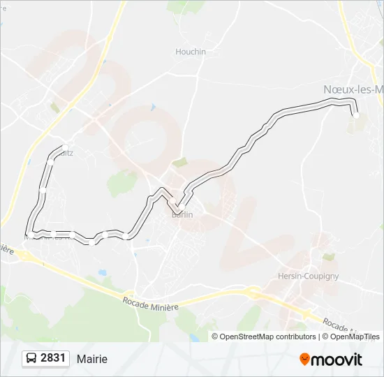 2831 Bus Line Map