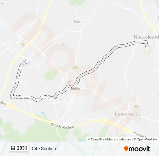 2831 Bus Line Map