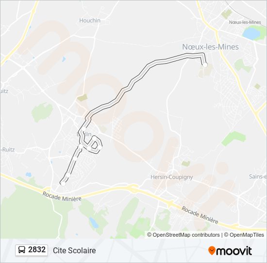 Mapa de 2832 de autobús