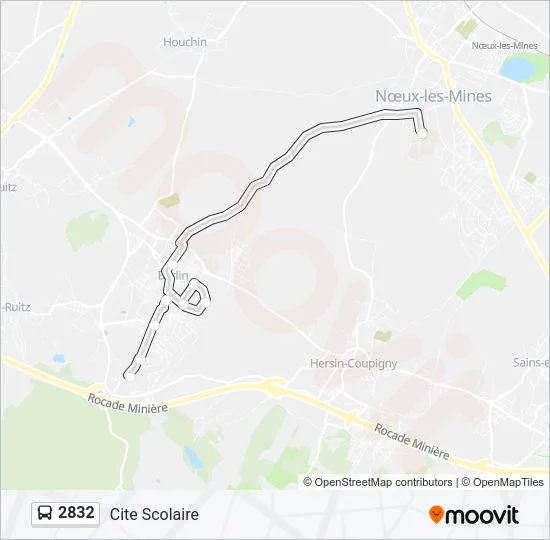 2832 Bus Line Map