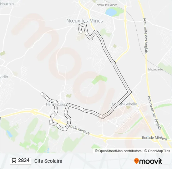 2834 Bus Line Map