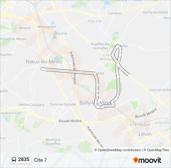 2835 Bus Line Map