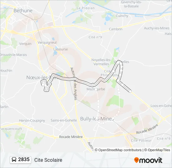 2835 Bus Line Map