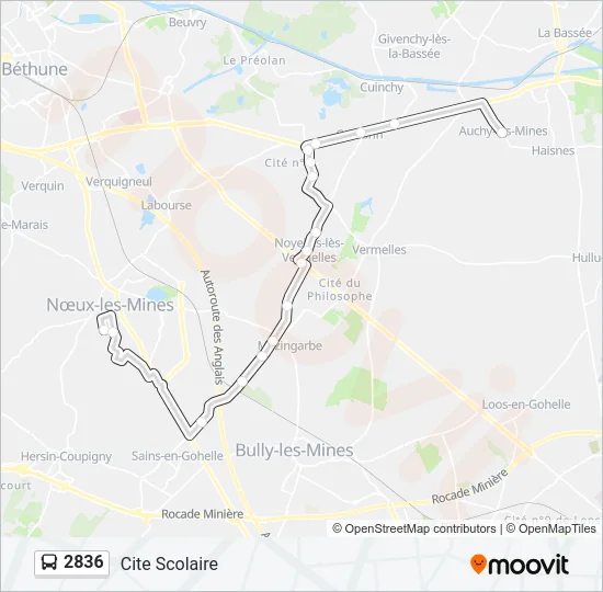 2836 Bus Line Map