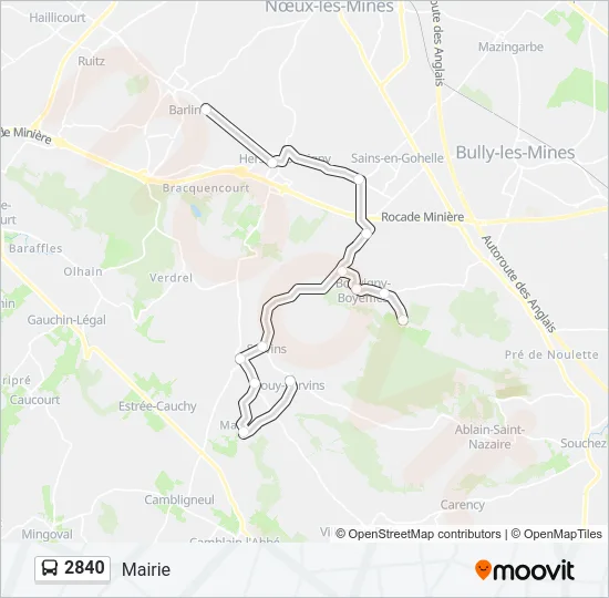 2840 Bus Line Map