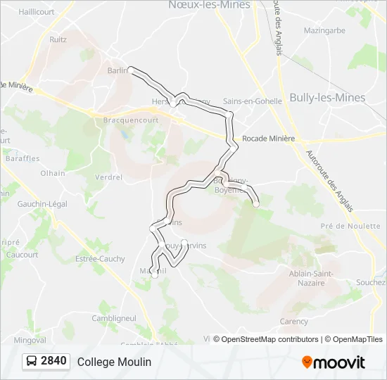 2840 Bus Line Map