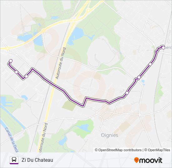 Plan de la ligne ALLOBUS1 de bus