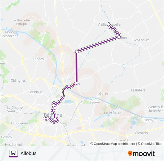 ALLOBUSA Bus Line Map