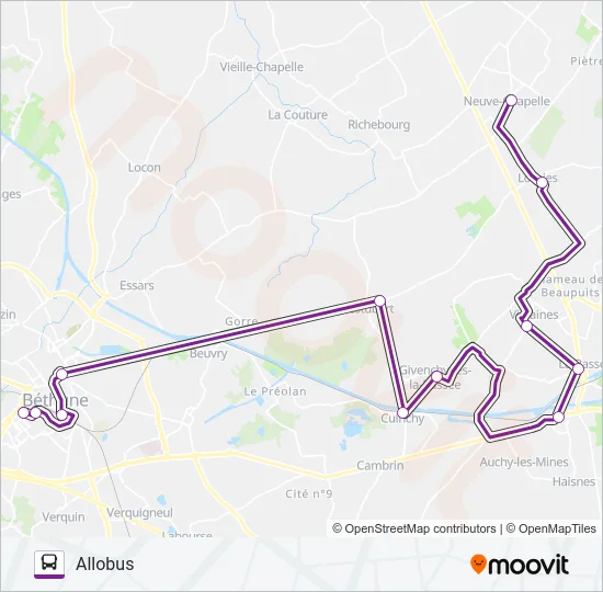 ALLOBUSC Bus Line Map
