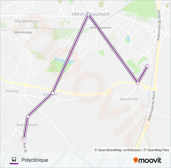 Plan de la ligne ALLOBUSE de bus
