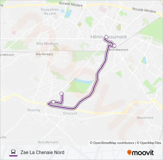 Plan de la ligne ALLOBUSE de bus
