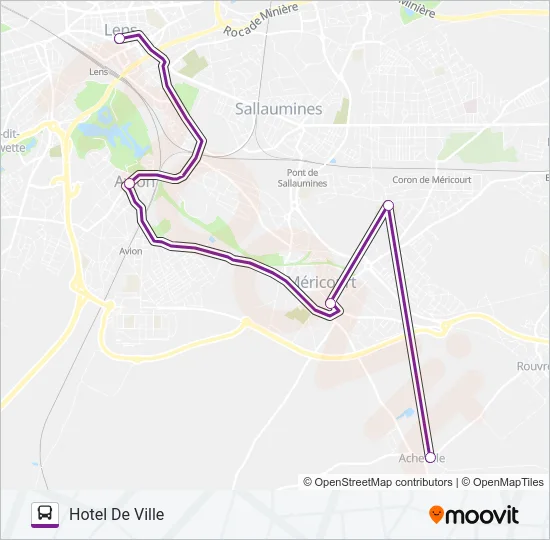 Plan de la ligne ALLOBUSF de bus