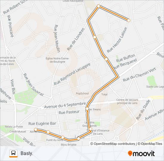 Mapa de NAVETTE2 de autobús