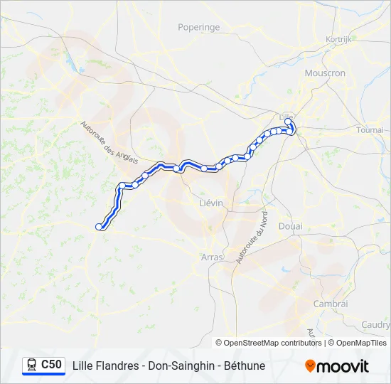 C50 Train Line Map