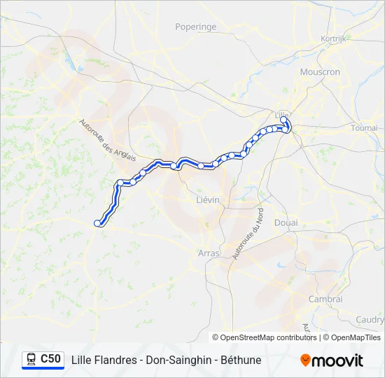 C50 Train Line Map