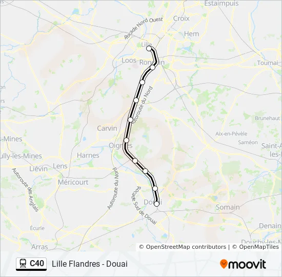 C40 Train Line Map