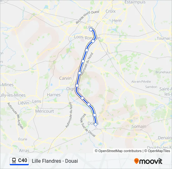 C40 Train Line Map