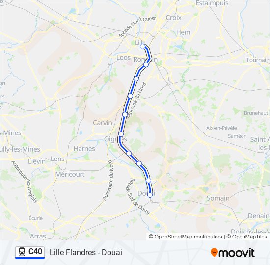 Mapa de C40 de tren