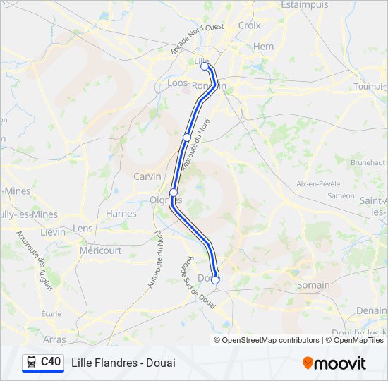 Mapa de C40 de tren