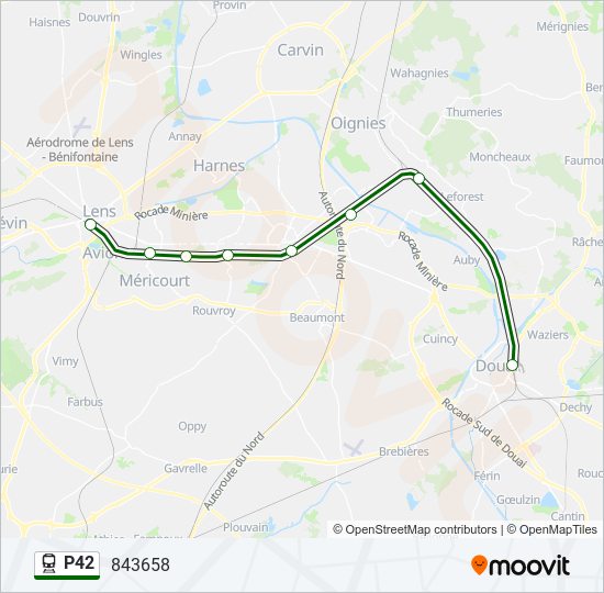 P42 train Line Map