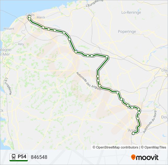 P54 train Line Map