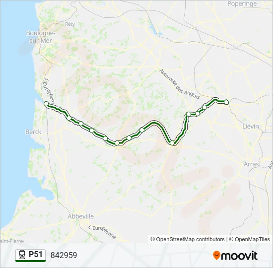 P51 Train Line Map