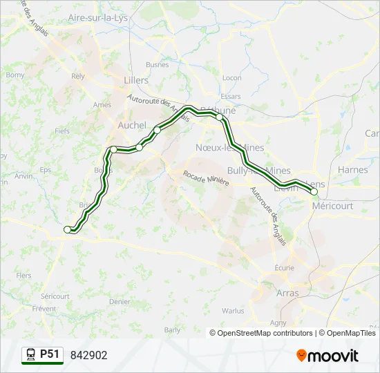 P51 Train Line Map